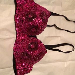 Sequin and Bead Bra